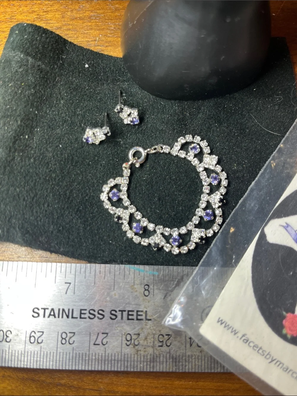 Rhinestone Crystal Statement Necklace by Facets by Marcia for 16” Fashion Dolls